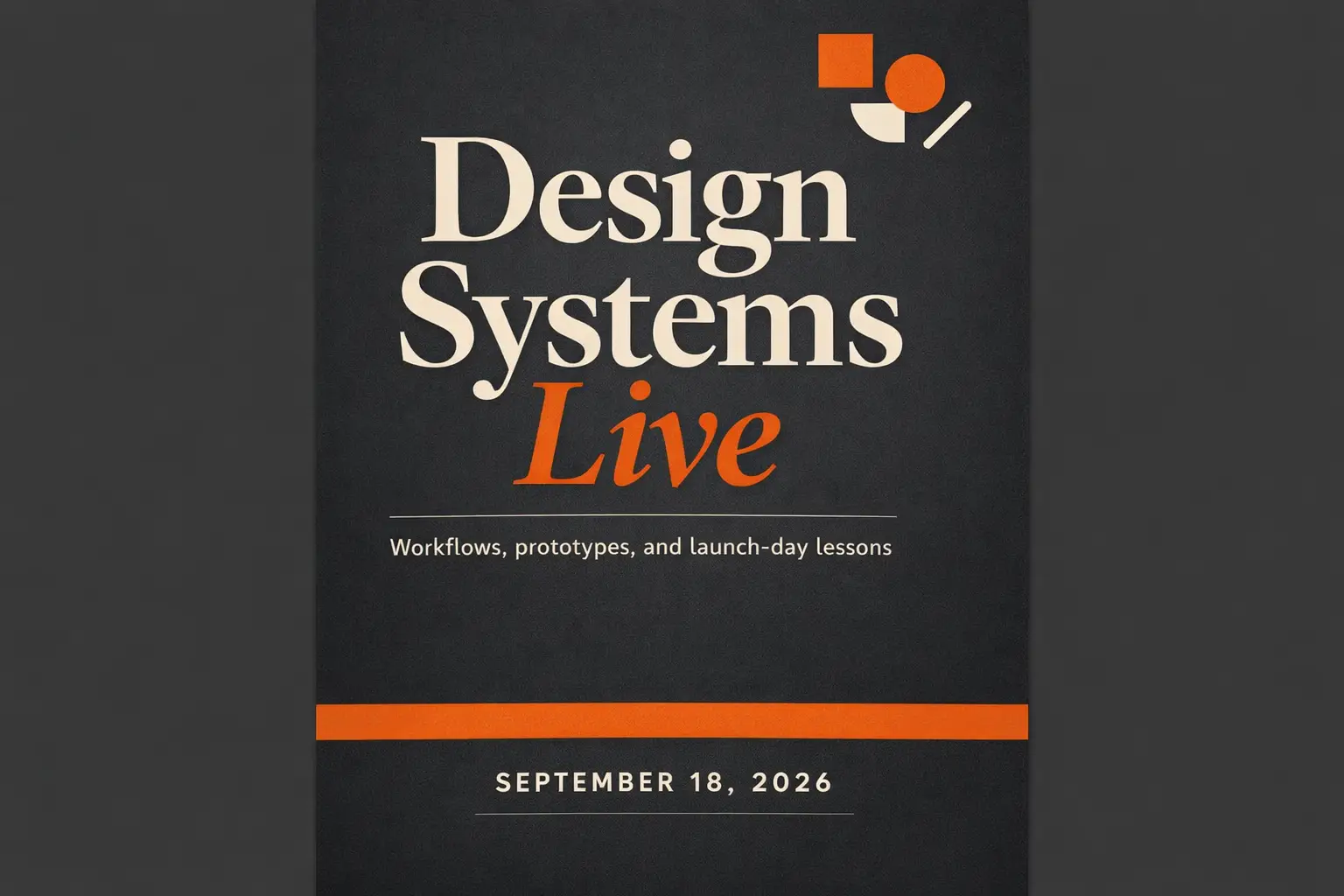 Conference Launch Poster with Sharp, Legible Headline